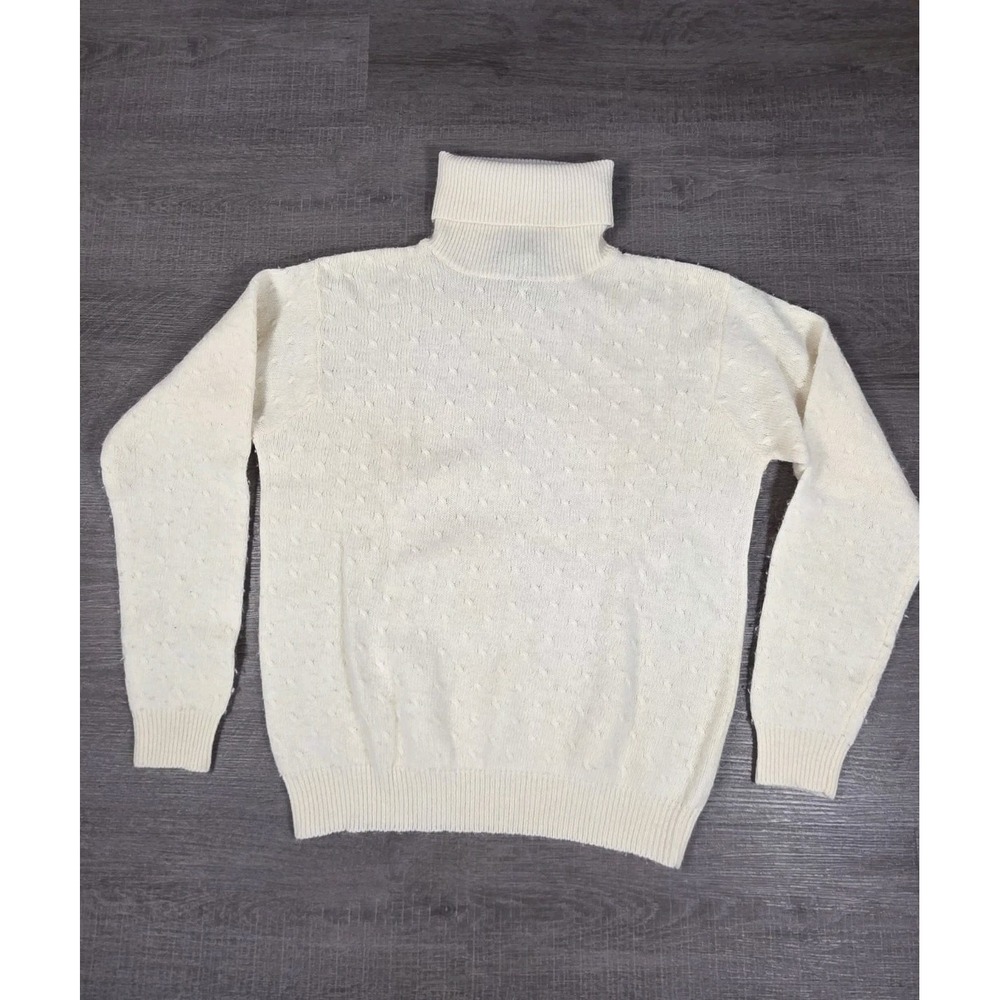 Vintage Sweater Womens Medium Lambs Wool‎  Angora Turtleneck Soft Fairy Grunge